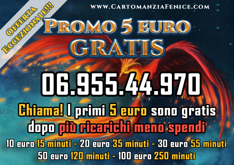 Cartomanzia 5 euro gratis Consulto gratuito con i primi 5 minuti gratis da CartomanziaFenice.com